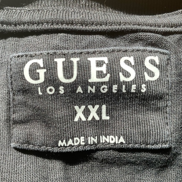 💣CLEARANCE - GUESS heavy gold bead decorative embroidery tee shirt - SIZE XXL - Picture 4 of 4